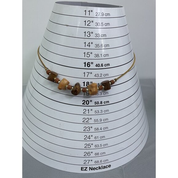 Vintage Boho Minimalist Womens Earth Tone Neckalce - Picture 2 of 4